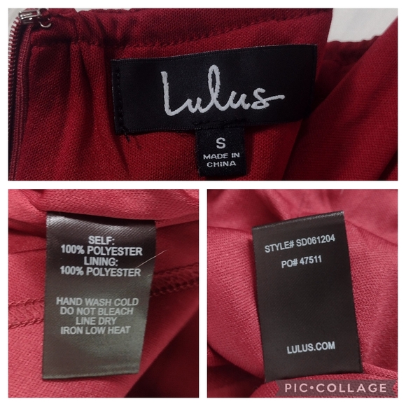 Lulus Kali Floral Satin Ruffle Mini Slip Dress Burgundy Red Size S - Picture 13 of 13